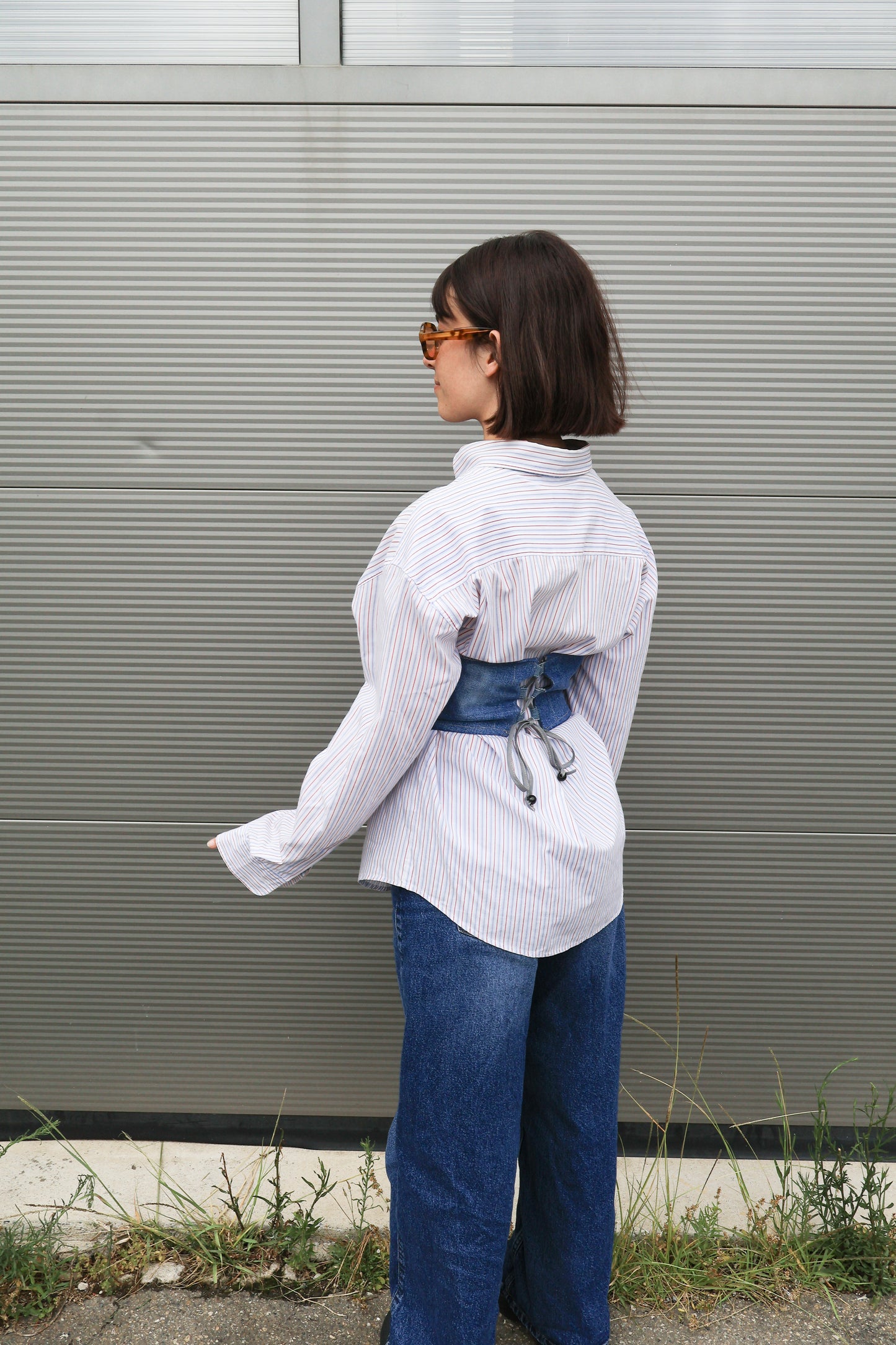 Bustier jeans | bleu moyen