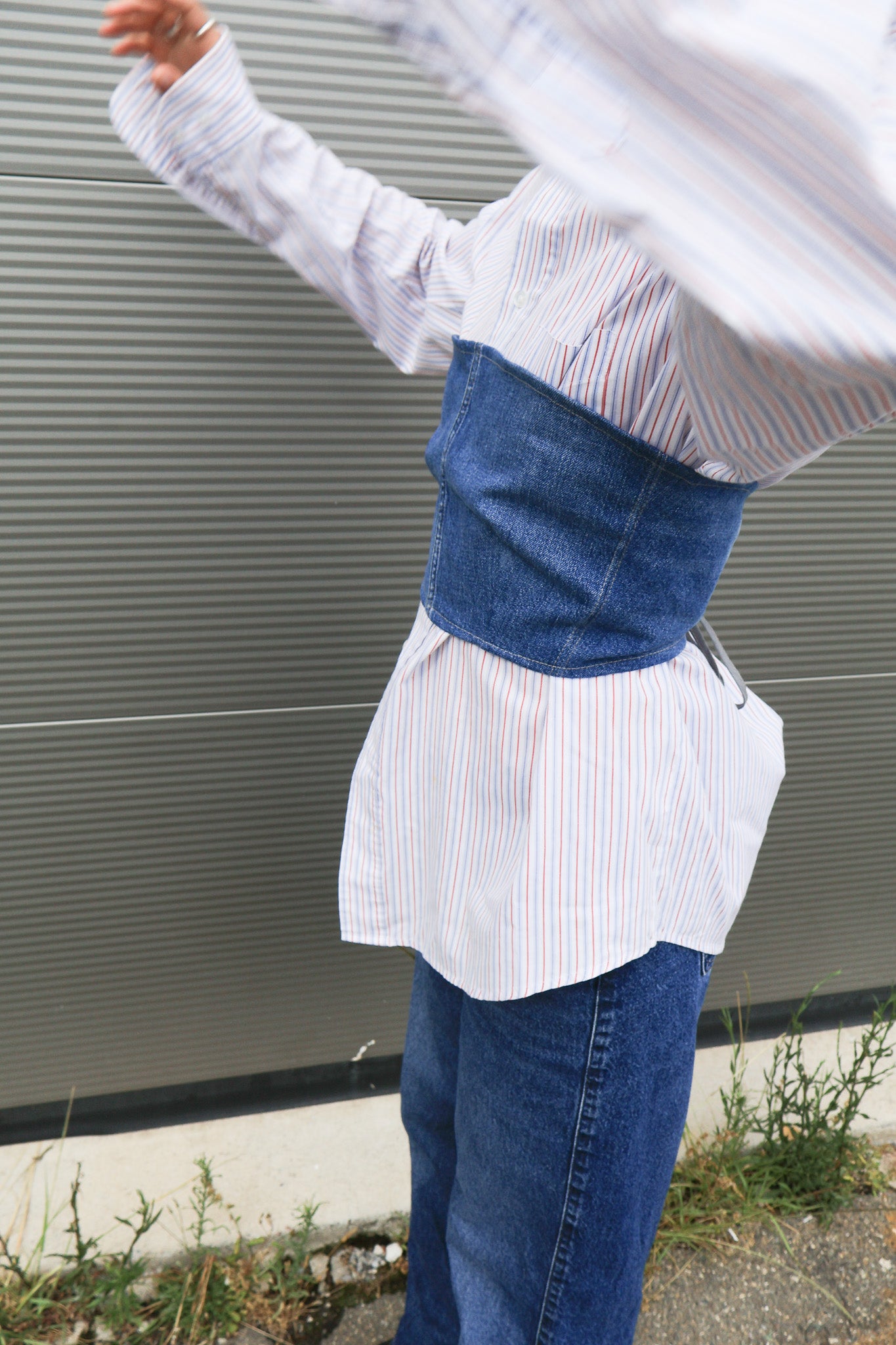 Bustier jeans | bleu moyen