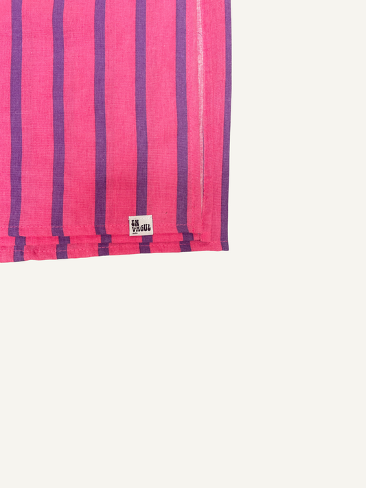 Wrap | Rose rayure violette